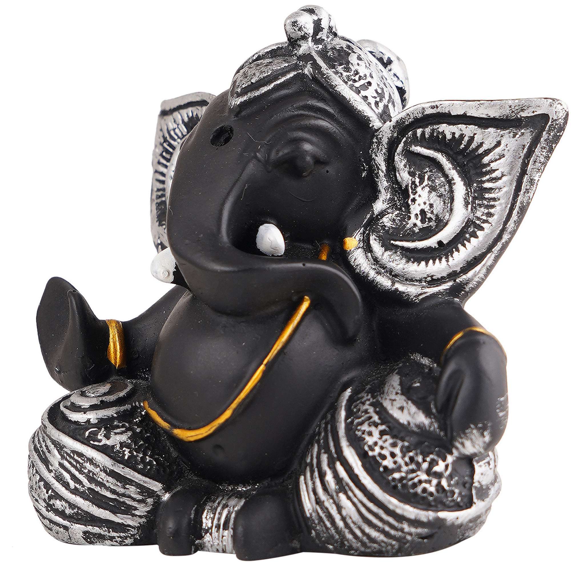 Ganesha Statue Idol Shriganesh Bhagwan Murti / Home, Office Decor / Car Dashboard / Side Table Brass Ganpati / Lord Vinayaka Statue / God of Luck & Success Sculpture / Gift Items - Image 4