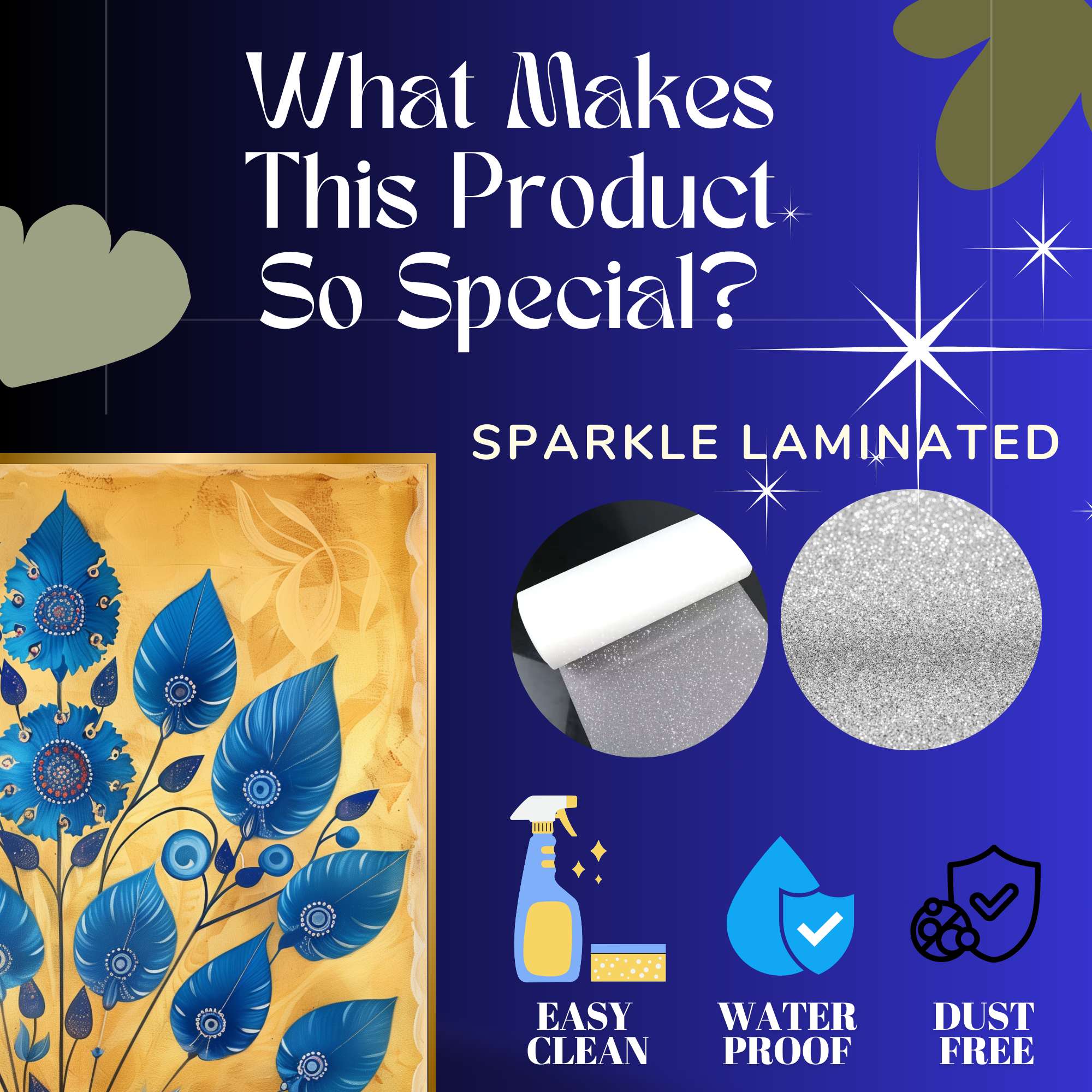 Set of Three Wall Paintings for Wall Dacoration Golden Framed Wall Paintings for Living Room & Bedroom Wall Art for Home Decoration & Office Wall Décor (18x12 inch CH-GD3-10) - Image 3